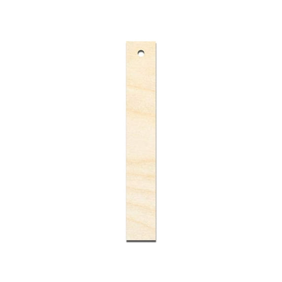 Unfinished Wood Narrow Bookmark Shape 4" / 1/4"
