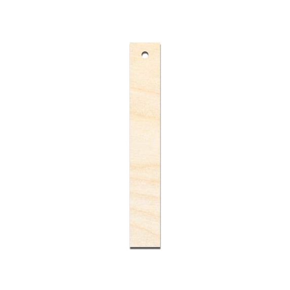 Unfinished Wood Narrow Bookmark Shape 7" / 1/4"