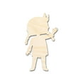 thumbnail image 1 of Unfinished Wood Native Girl Shape | Craft Cutout 42" / 3/4", 1 of 3