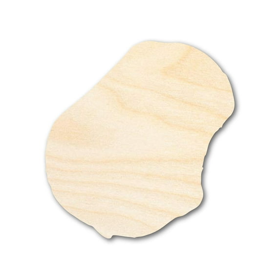 Unfinished Wood Nauru Shape - Oceania Craft - up to 46" DIY 10" / 1/4"