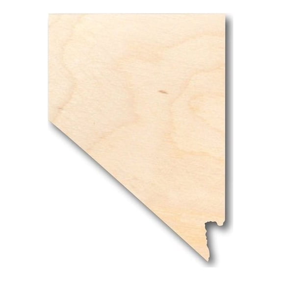 Unfinished Wood Nevada Shape - State - Craft - up to 46" DIY 16" / 3/4"