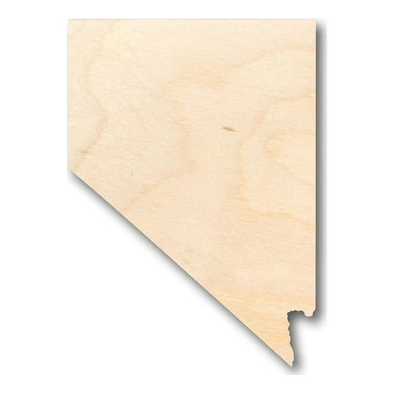 Unfinished Wood Nevada Shape - State - Craft - up to 46" DIY 42" / 1"