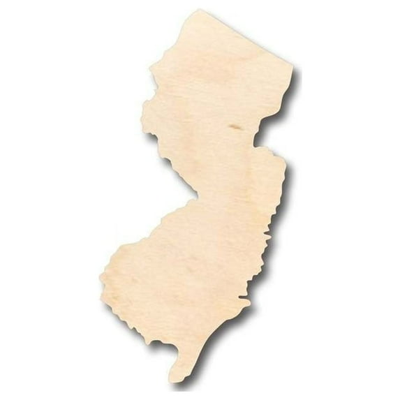 Unfinished Wood New Jersey Shape - State - Craft - up to 46" DIY 46" / 3/4"