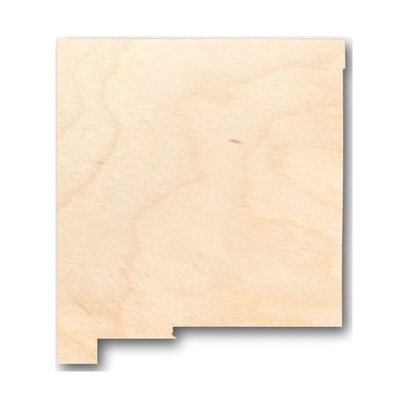 Unfinished Wood New Mexico Shape - State - Craft - up to 46" DIY 16" / 1/4"
