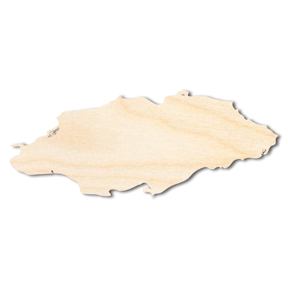 Unfinished Wood New Providence Island Shape - Bahamas Country Craft - up to 46" DIY 14" / 1"