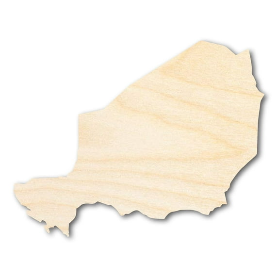 Unfinished Wood Niger Shape - West Africa Craft - up to 46" DIY 16" / 1"