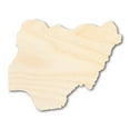 thumbnail image 1 of Unfinished Wood Nigeria Shape - West Africa Craft - up to 46" DIY 12" / 3/4", 1 of 3