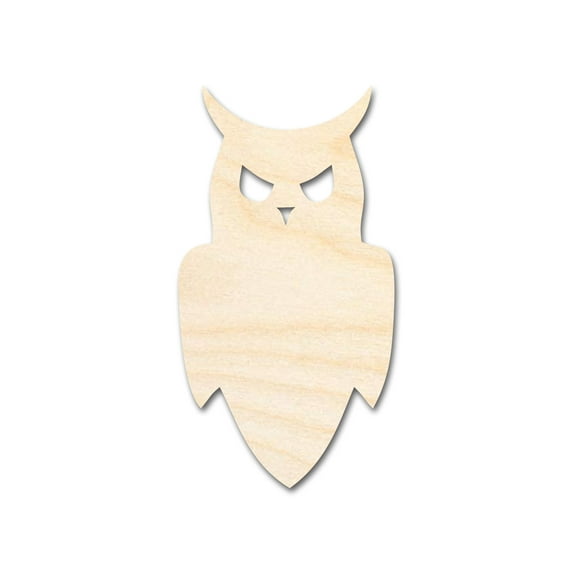 Unfinished Wood Night Owl Shape - Craft - up to 46" 18" / 3/4"