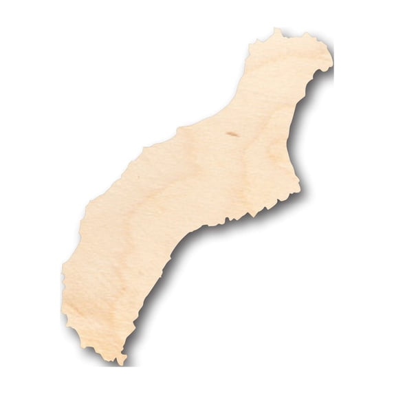 Unfinished Wood Niihau Hawaiian Island Shape - Craft - up to 36" DIY 46" / 3/4"