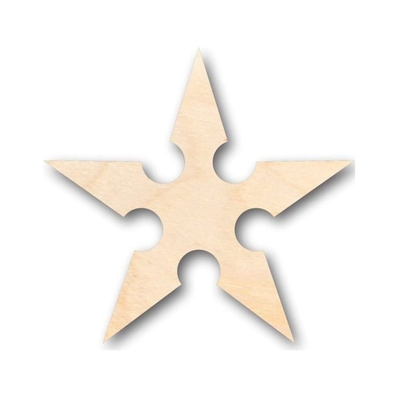 Unfinished Wood Ninja Star Shape - Craft - up to 46" DIY 46" / 1/2"