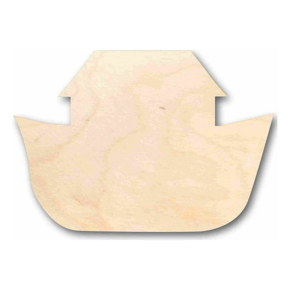 Unfinished Wood Noah's Arc Silhouette - Craft- up to 46" DIY 6" / 1/2"