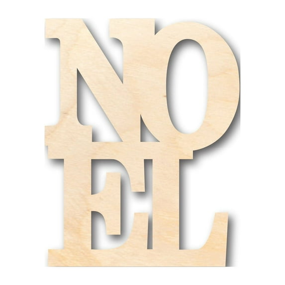 Unfinished Wood Noel Shape - Craft - up to 46" DIY 30" / 1"