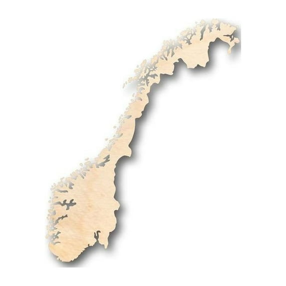 Unfinished Wood Norway Shape - Country - Craft - up to 46" DIY 16" / 1/8"
