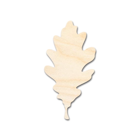 Unfinished Wood Oak Leaf Shape - Fall - Craft - up to 46" DIY 3" / 1/4"