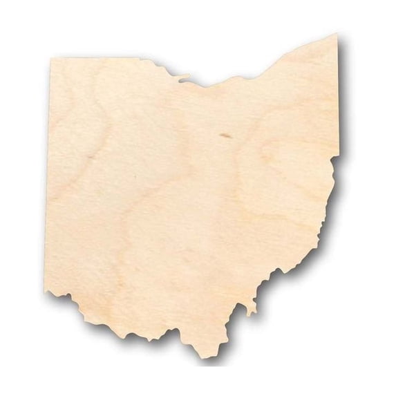 Unfinished Wood Ohio Shape - State - Craft - up to 46" DIY 12" / 1"