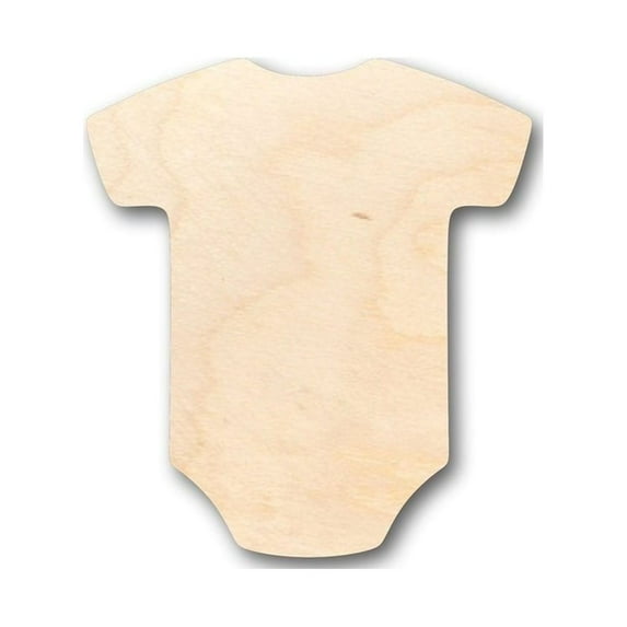 Unfinished Wood Onesie Shape - Baby - Craft - up to 46" DIY 8" / 1/4"