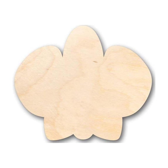 Unfinished Wood Orchid Flower Shape - Spring - Craft - up to 46" DIY 3" / 1/8"