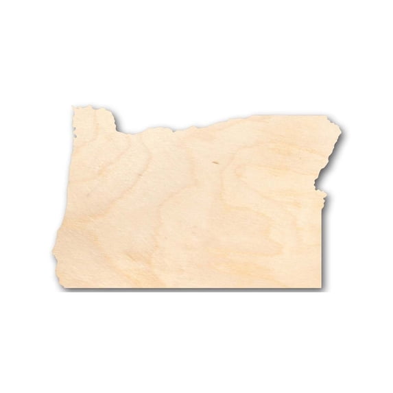 Unfinished Wood Oregon Shape - State - Craft - up to 46" DIY 7" / 1/2"