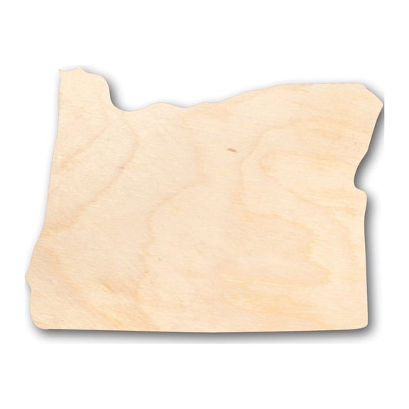 Unfinished Wood Oregon or Craft Borders State Shape - Craft - up to 46" DIY 16" / 1/4"