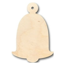 Unfinished Wood Ornament Bell Shape - Craft - up to 46" DIY 3" / 1/8"