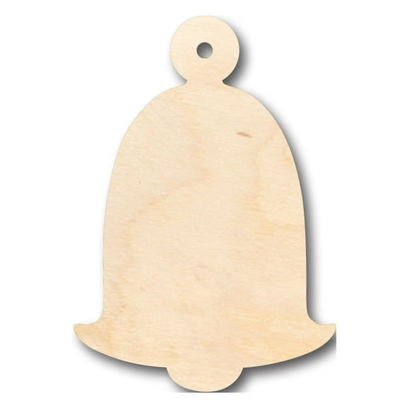 Unfinished Wood Ornament Bell Shape - Craft - up to 46" DIY 3" / 1/8"