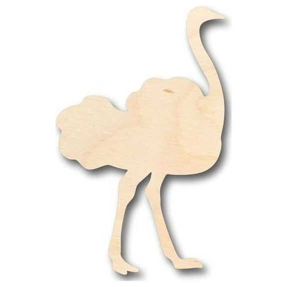 Unfinished Wood Ostrich Shape - Animal - Wildlife - Craft - up to 46" DIY 12" / 1"