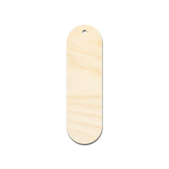 Unfinished Wood Oval Bookmark Shape | DIY Craft Cutout | up to 12" DIY 7" / 1/4"