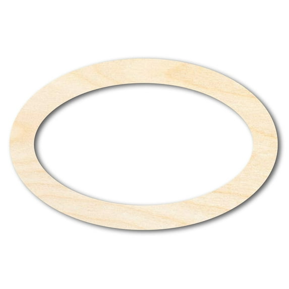 Unfinished Wood Oval Outline Shape | DIY Craft Cutout | up to 46" DIY 36" / 1/4"