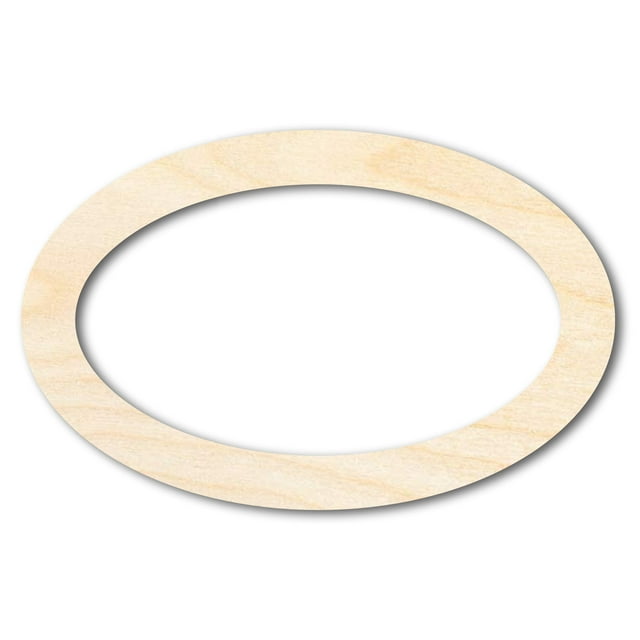Unfinished Wood Oval Outline Shape | DIY Craft Cutout | up to 46" DIY 42" / 1/2"
