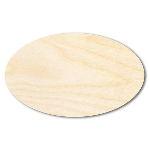 Unfinished Wood Oval Shape - Craft - up to 46" DIY 6" / 1/4"