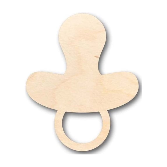 Unfinished Wood Pacifier Shape - Nursery Decor - Craft- up to 46" DIY 18" / 1/2"