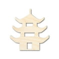 thumbnail image 1 of Unfinished Wood Pagoda Shape 16" / 1/2", 1 of 3