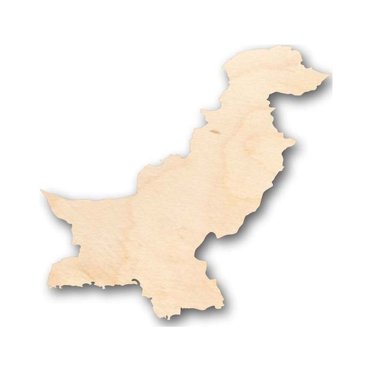Unfinished Wood Pakistan Shape - Country - Craft - up to 46" Width DIY 3" / 1/4"