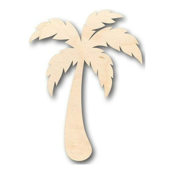 Unfinished Wood Palm Tree Shape - Beach - Tropical - Craft - up to 46" DIY 16" / 1/4"