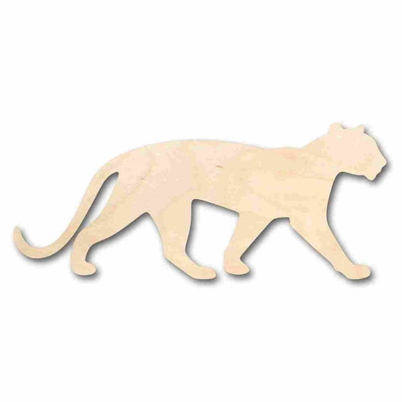Unfinished Wood Panther Shape - Animal - Wildlife - Craft - up to 46" DIY 18" / 1/8"