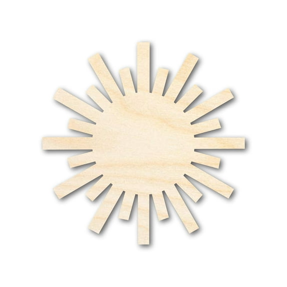 Unfinished Wood Paper Sun Shape | Summer Craft Cutout 46" / 3/4"
