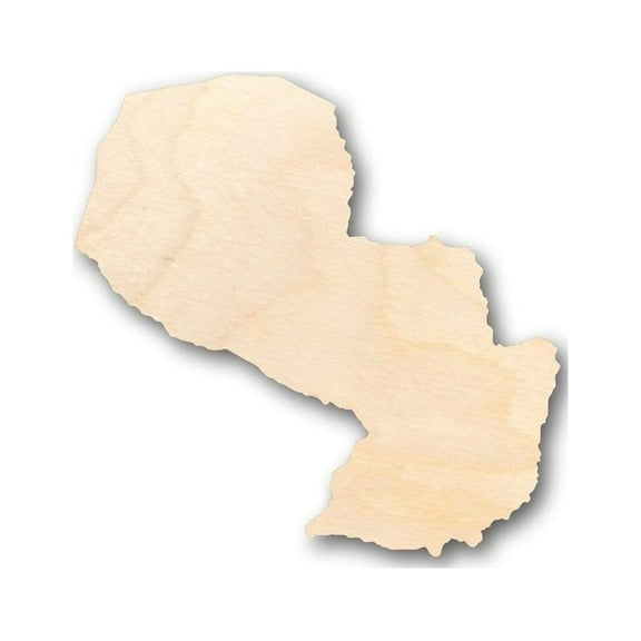 Unfinished Wood Paraguay Shape - Country - Craft - up to 46" Width DIY 14" / 1/8"