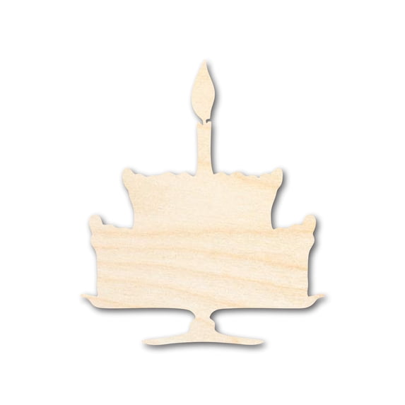 Unfinished Wood Party Cake Shape - Craft - up to 46" 7" / 1/4"