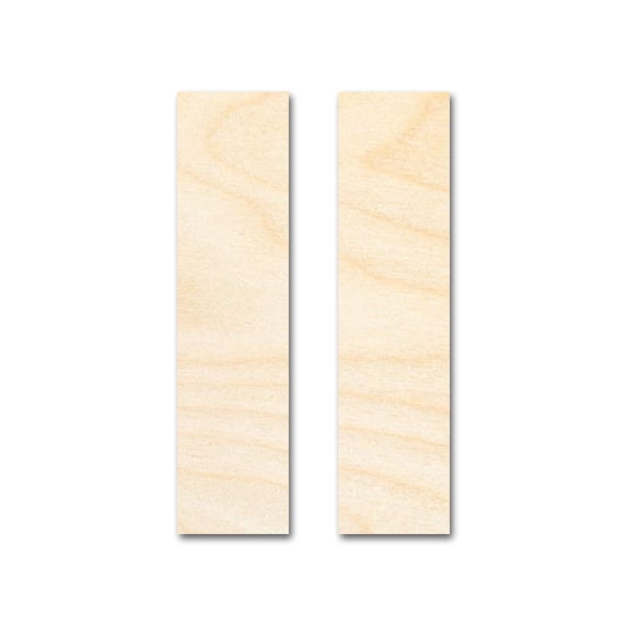 Unfinished Wood Pause Shape | DIY Craft Cutout 46" / 1/2"