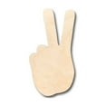 thumbnail image 1 of Unfinished Wood Peace Hand Shape - Craft - up to 46" DIY 24" / 1", 1 of 3