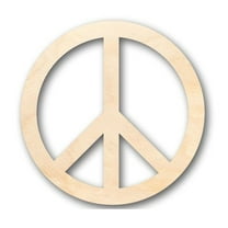 Unfinished Wood Peace Sign Symbol Shape - Craft - up to 46" DIY 20" / 1/8"