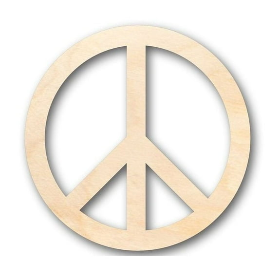 Unfinished Wood Peace Sign Symbol Shape - Craft - up to 46" DIY 24" / 3/4"
