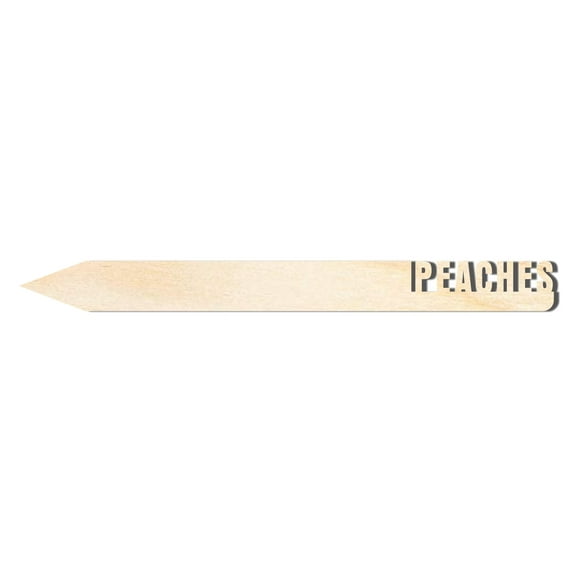 Unfinished Wood Peaches Garden Stake | DIY Craft Cutout 24" / 1/4"