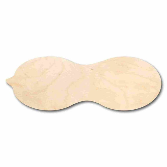 Unfinished Wood Peanut Shape - Food - Craft - up to 46" DIY 6" / 1/4"