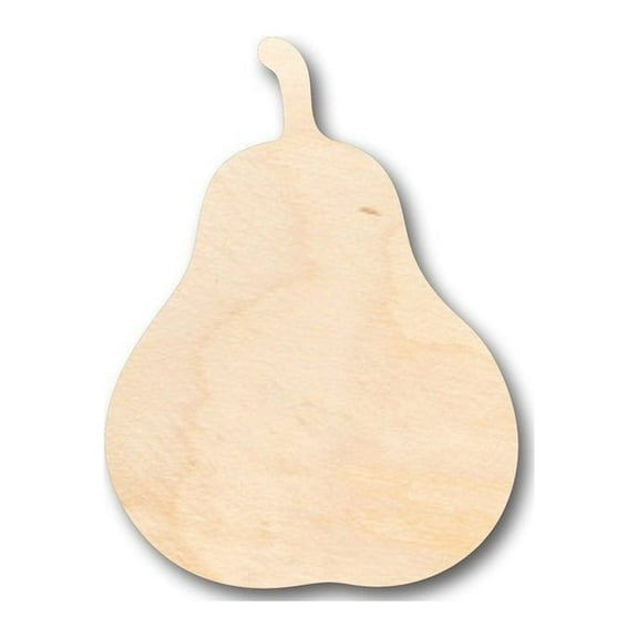 Unfinished Wood Pear Shape - Fruit - Craft - up to 46" DIY 6" / 1/4"