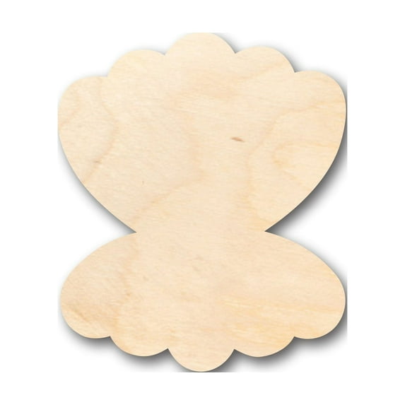 Unfinished Wood Pearl Shape - Craft - up to 46" DIY 4" / 1/4"