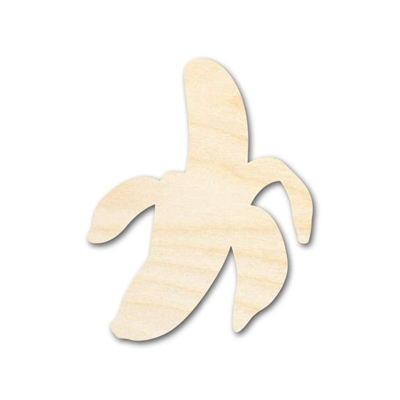 Unfinished Wood Peeled Banana Shape | DIY Craft Cutout 46" / 1/2"
