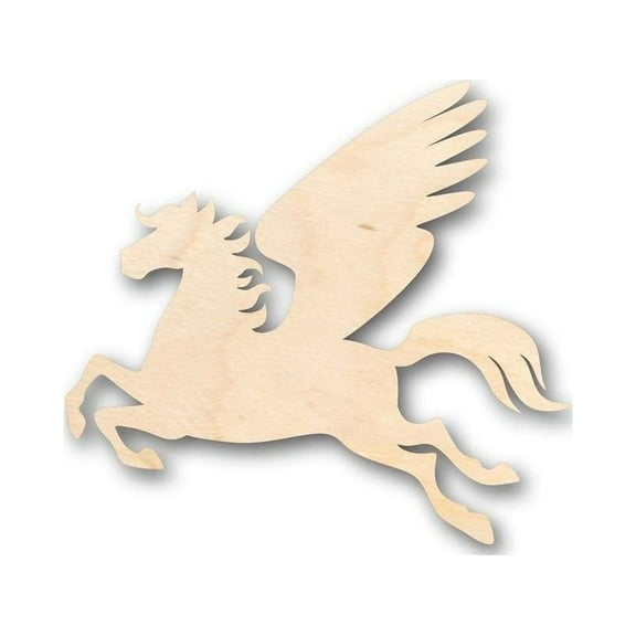 Unfinished Wood Pegasus Shape - Mythical - Beast - Craft - up to 24" DIY 46" / 3/4"
