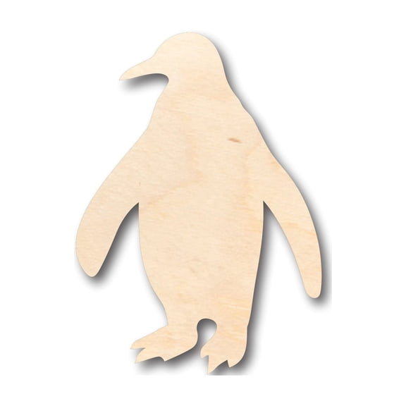 Unfinished Wood Penguin Shape - Craft - up to 46" DIY 4" / 1/4"