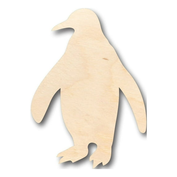 Unfinished Wood Penguin Shape - Craft - up to 46" DIY 4" / 1/4"